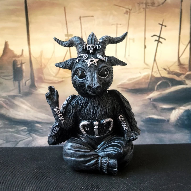 Gothic Goat Resin Figurine