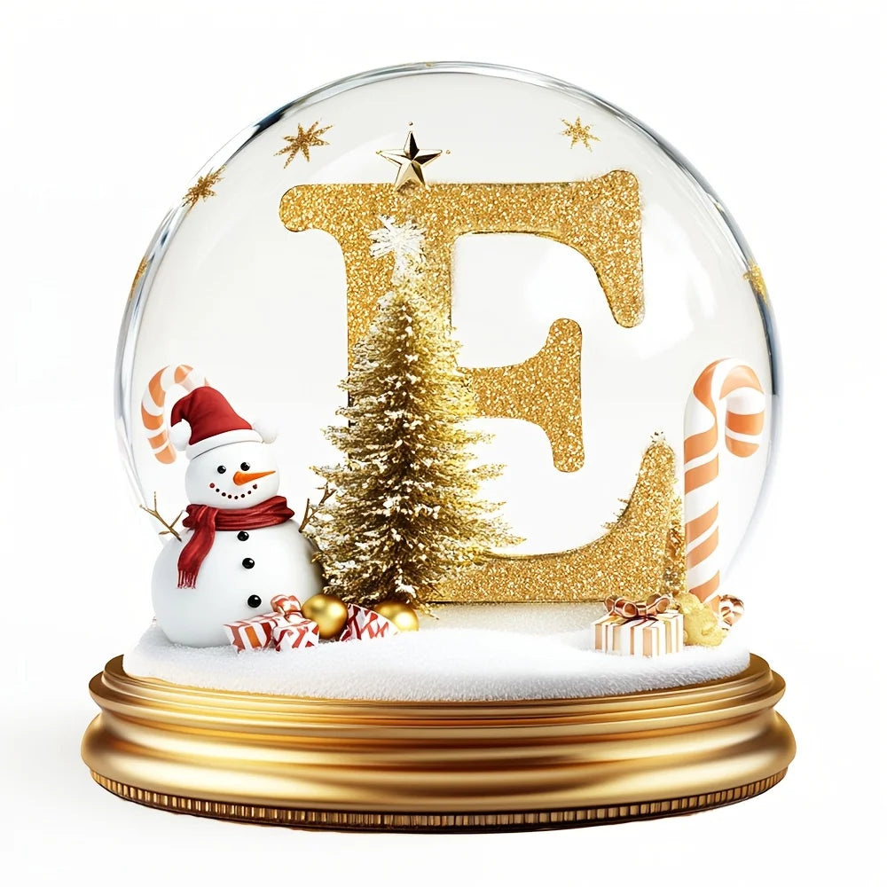 Christmas Initial Letter Desktop Ornament