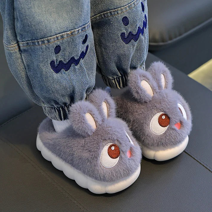 Kids’ Fluffy Rabbit Slippers