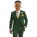 Boys’ 3-Piece Formal Suit Set – Jacket, Vest & Trousers, 2T–20T