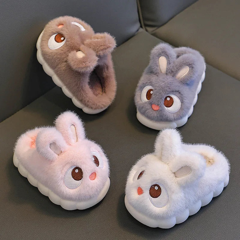 Kids’ Fluffy Rabbit Slippers