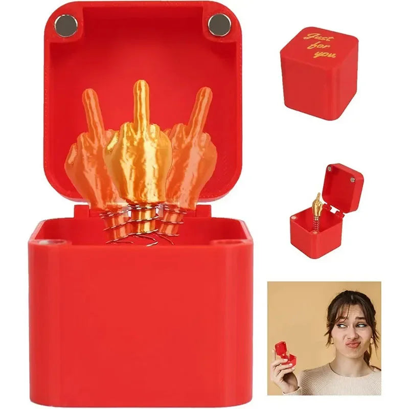 Middle-Finger-in-a-Box Prank Decoration