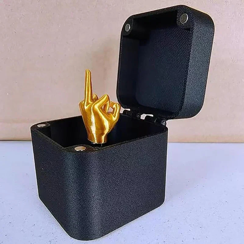 Middle-Finger-in-a-Box Prank Decoration