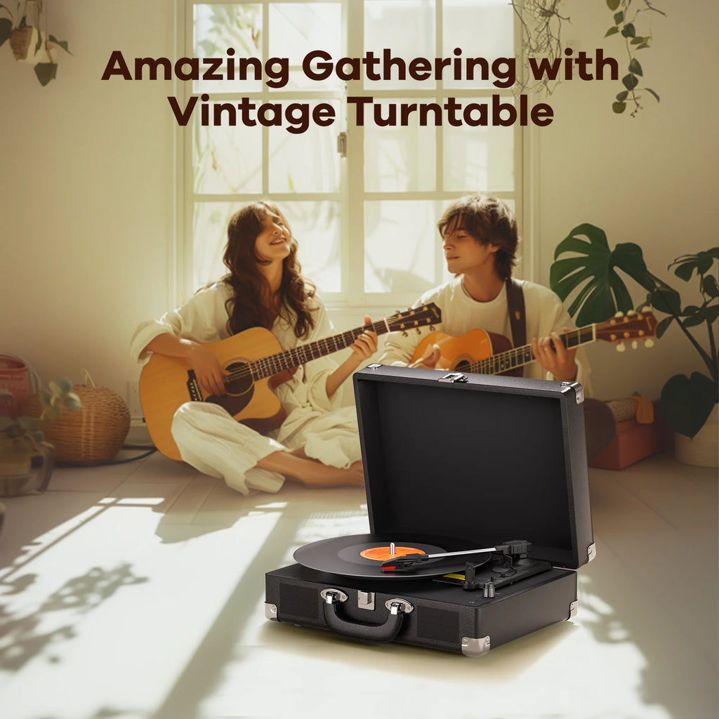 MAIO 3-Speed Suitcase Record Player with Built-In Speakers