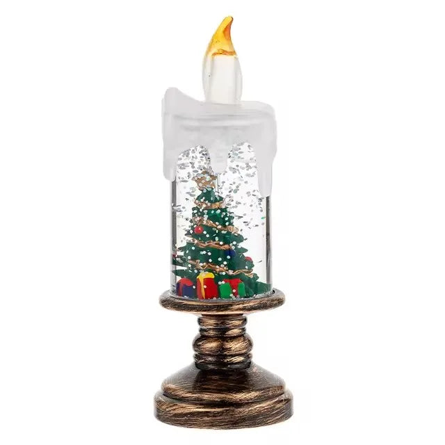 Light-Up Christmas Candle-Style Scene Decoration