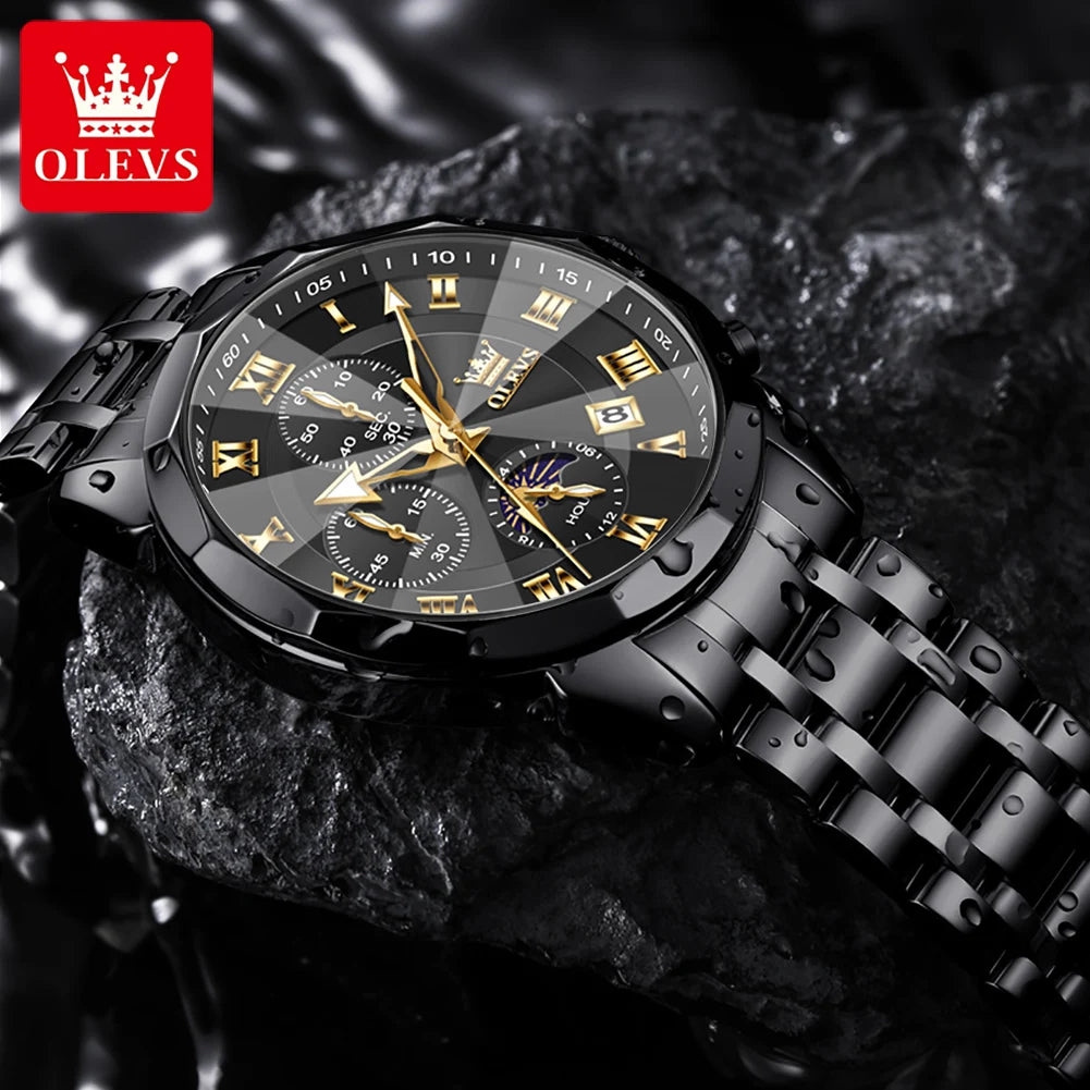 OLEVS 3675 Men's Stainless Steel Quartz Watch