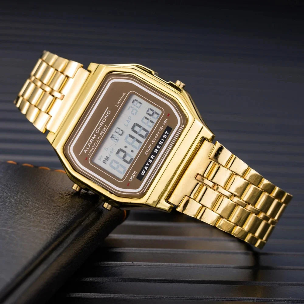 Retro Square Digital Wristwatch