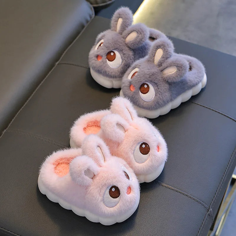 Kids’ Fluffy Rabbit Slippers