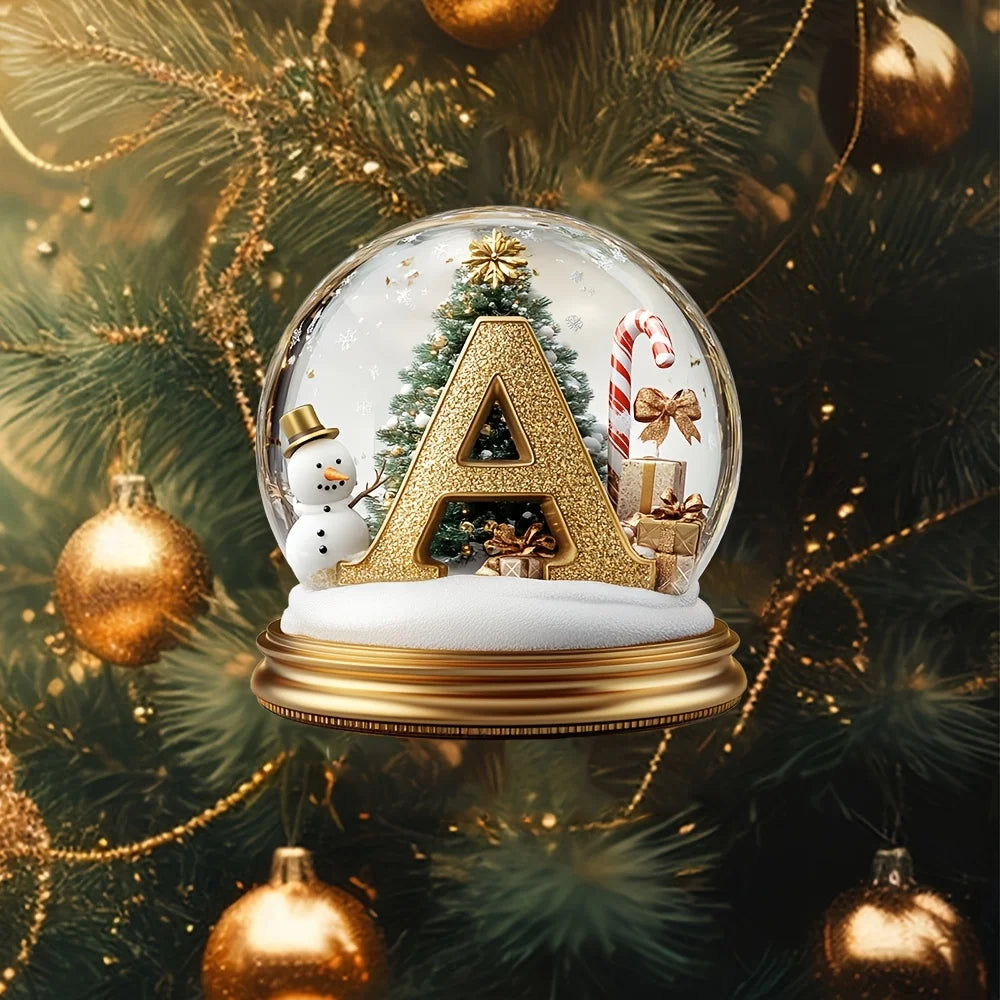 Christmas Initial Letter Desktop Ornament