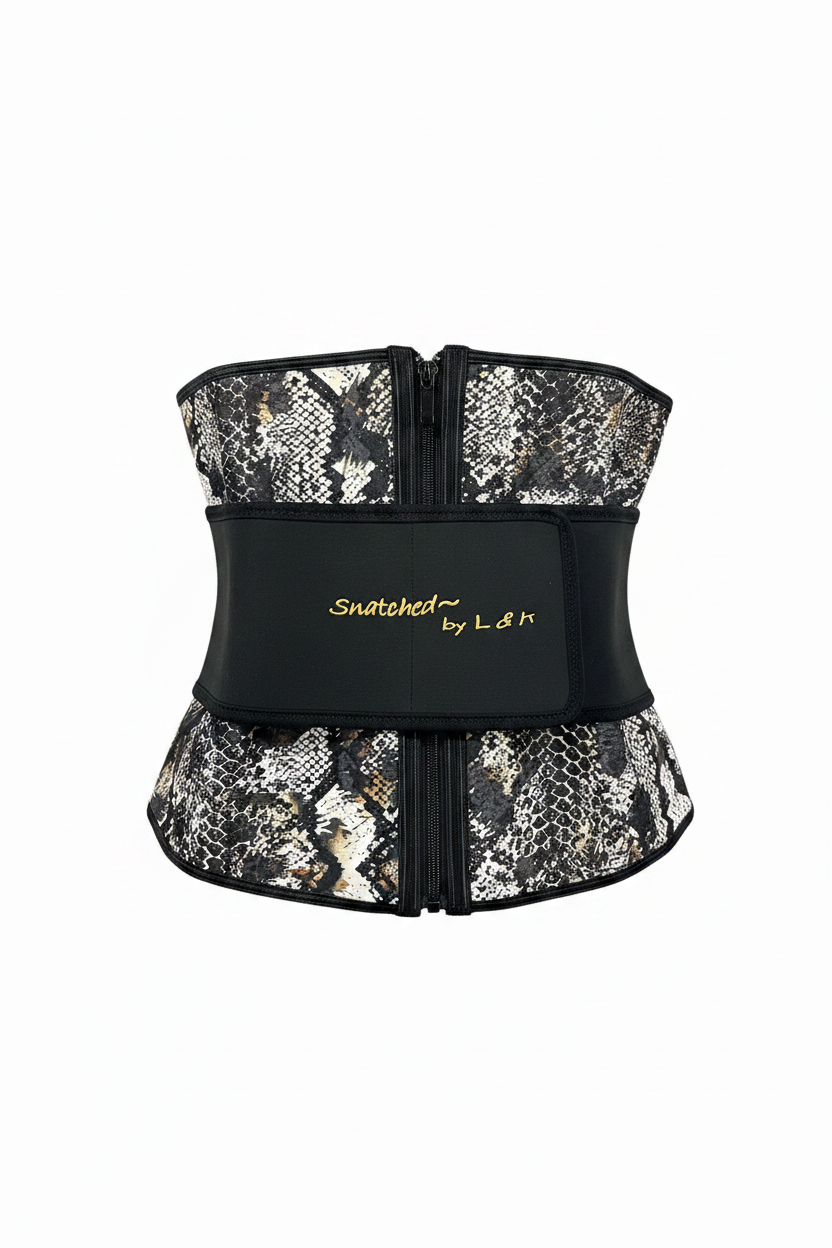Snatched by L & K Snakeskin Waist Trainer - Clean Background